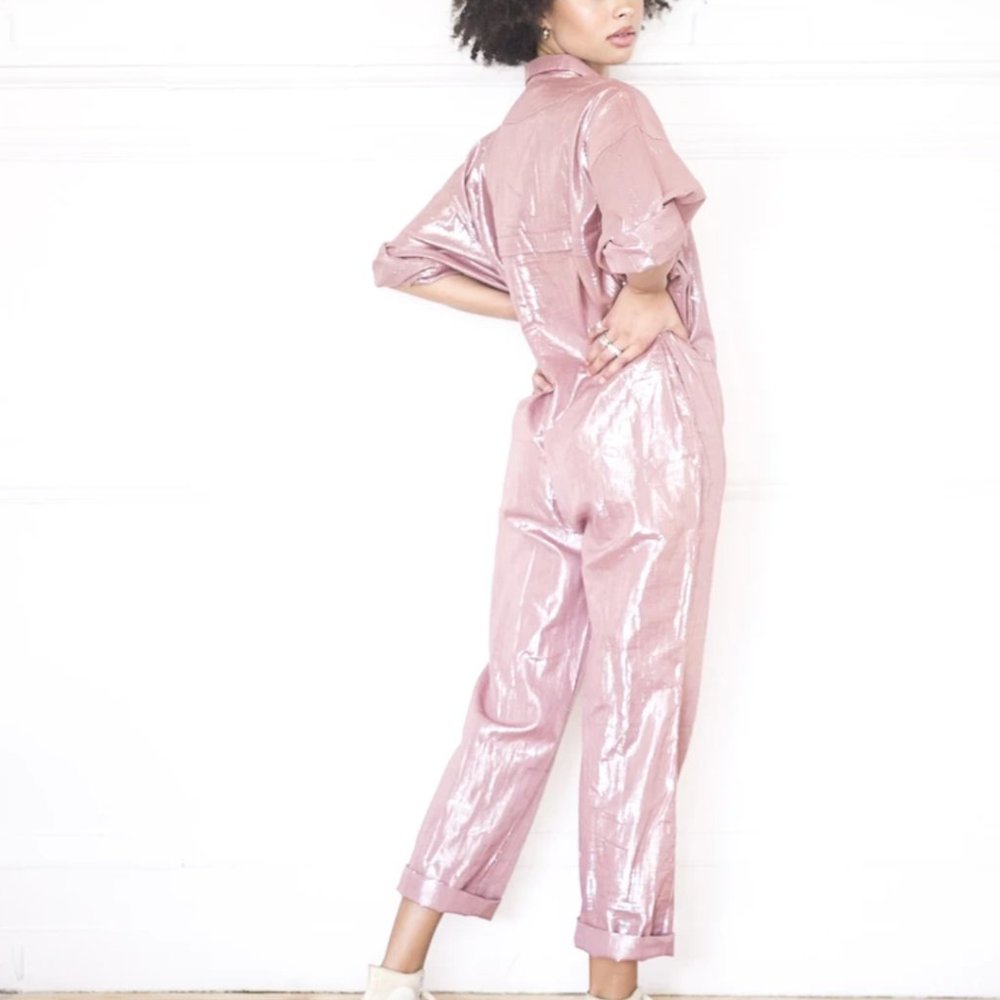 Suzie Kondi Utility Jumpsuit (Desert Rose) Small